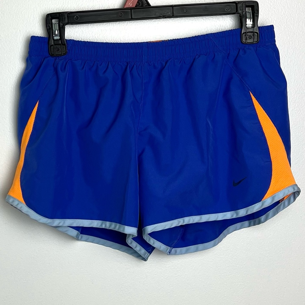 Blue and Orange Nike Athletic Shorts with insert and‎ drawstring